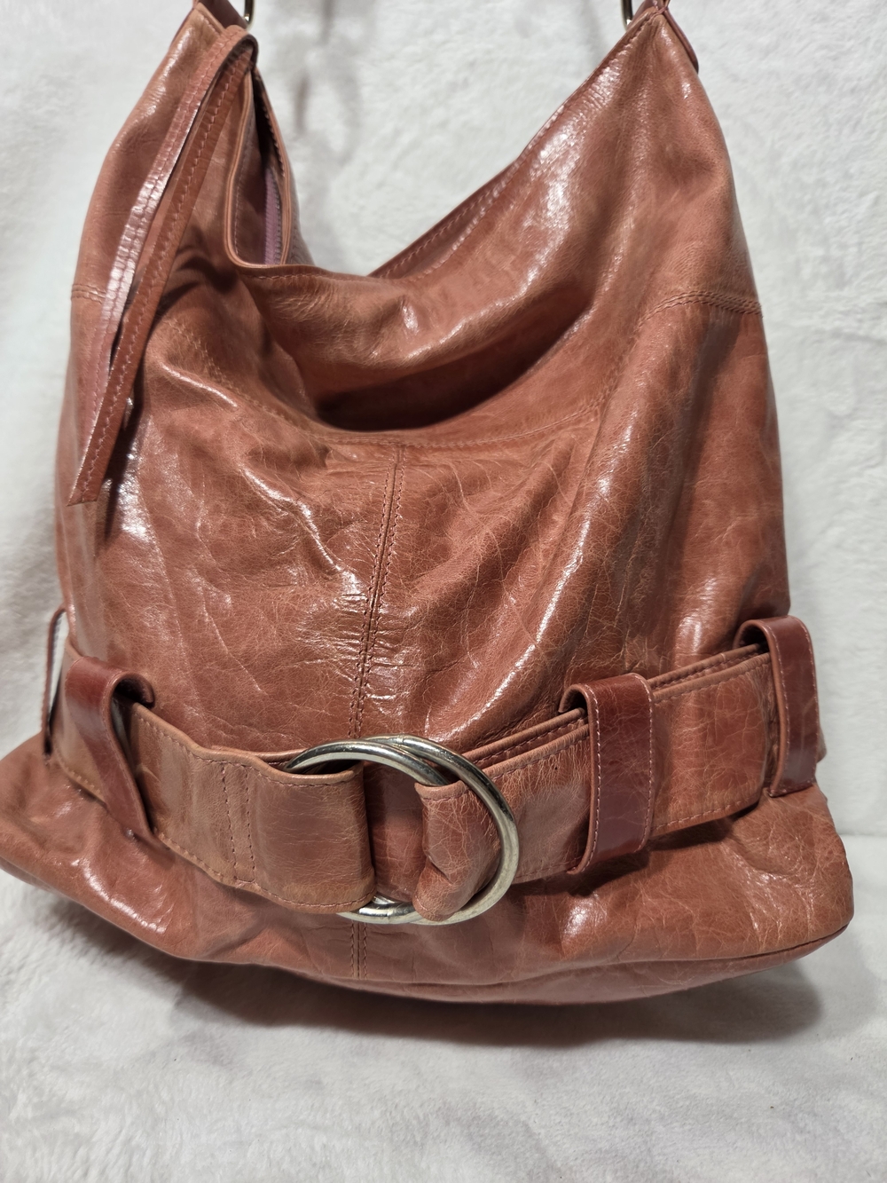 latico Leather Shoulder Hobo Bag in Rust Brown